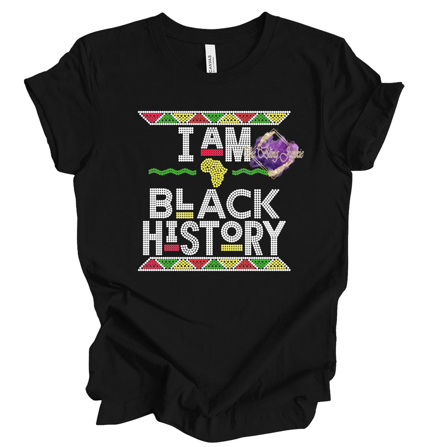 I Am Black History Bling T-shirt