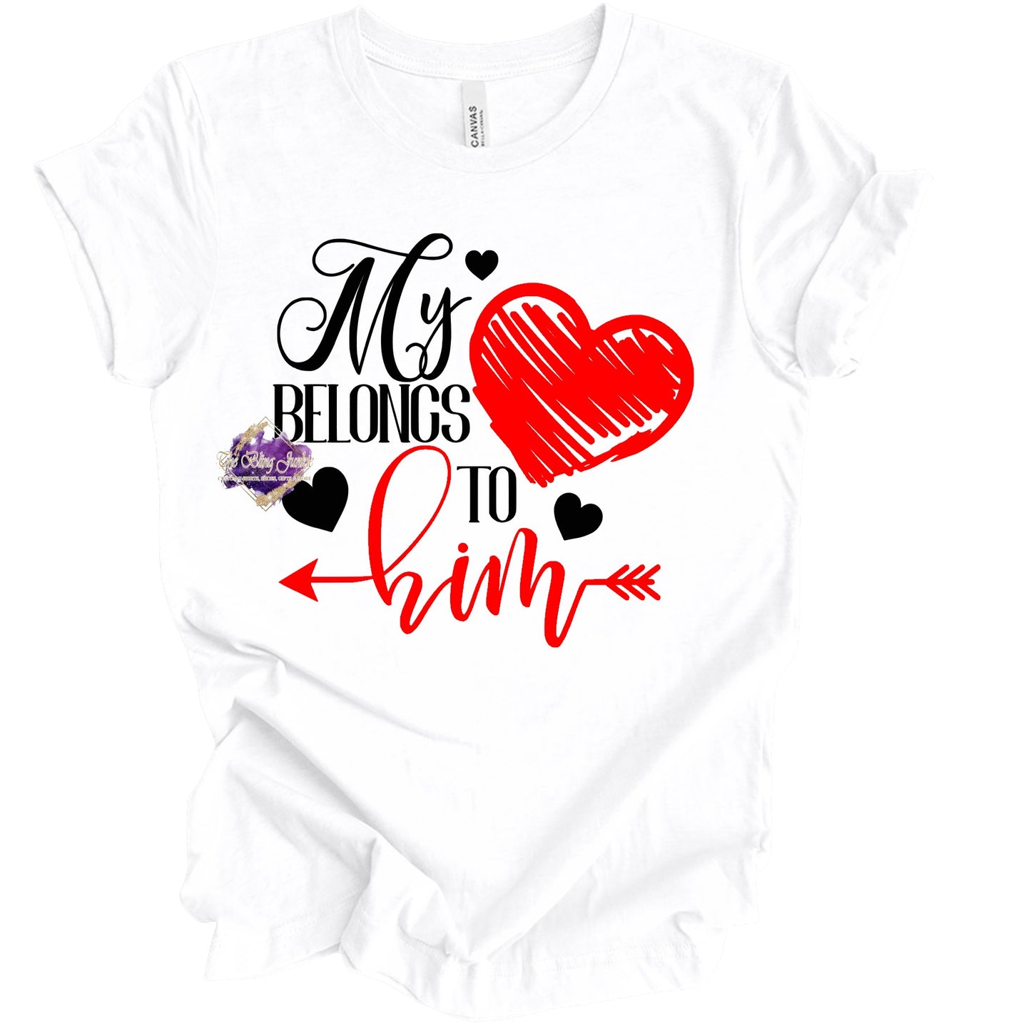 My Heart Belongs To Him Valentine's T-Shirt